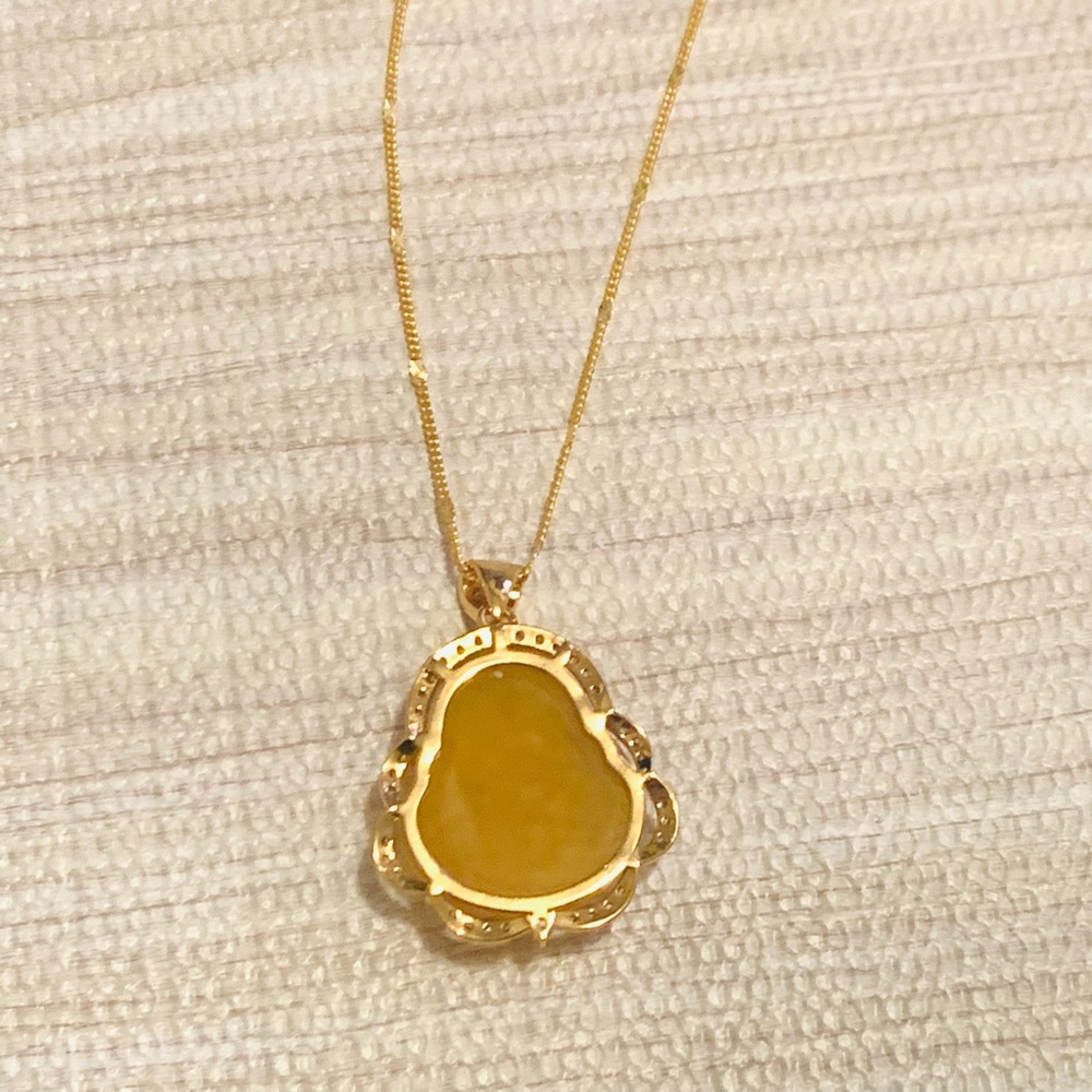 Jade Buddha Necklace - Picture 2 of 3